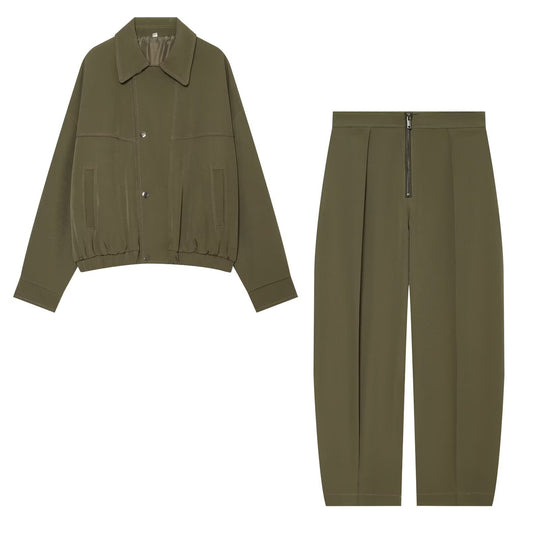 Damen Kurzgeschnittene Utility Blousonjacke mit Tunnelzugbund und aufgesetzten Eingrifftaschen Nord Taschen