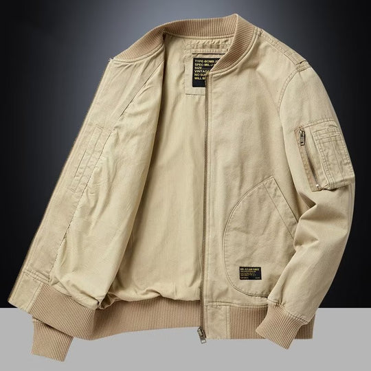 Herren Bomberjacke im Utility-Stil mit Ärmel‑Tasche und Rippbündchen Nord Taschen