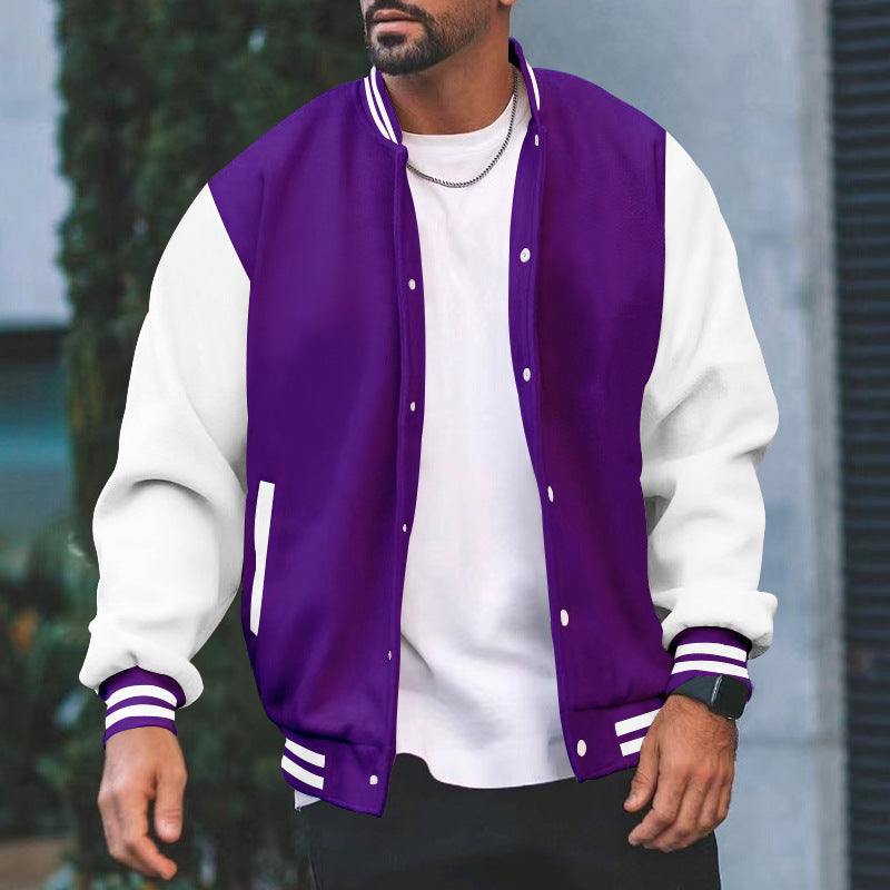 Herren Sportliche Collegejacke Nord Taschen