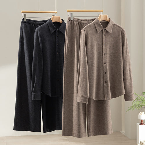 Damen Relaxed-Fit Wide‑Leg‑Hose aus softem Stretchjersey mit hohem Komfortbund Nord Taschen