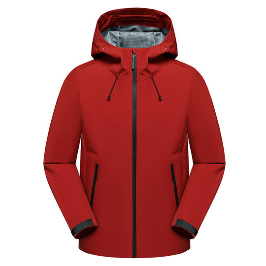 Herren Urbaner Softshell-Regenparka mit getapten Nähten, verstellbarer Kapuze und wasserdichtem Reißverschluss Nord Taschen