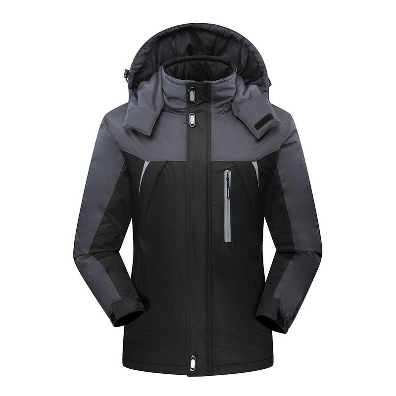 Herren Wasserdichte isolierte Softshell-Skijacke mit abnehmbarer Kapuze und Multifach-Taschen Nord Taschen