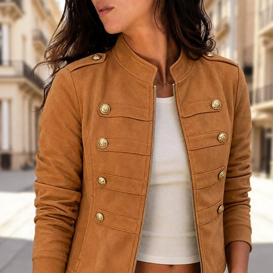 Damen Stylische Jacke im Militärstil Nord Taschen