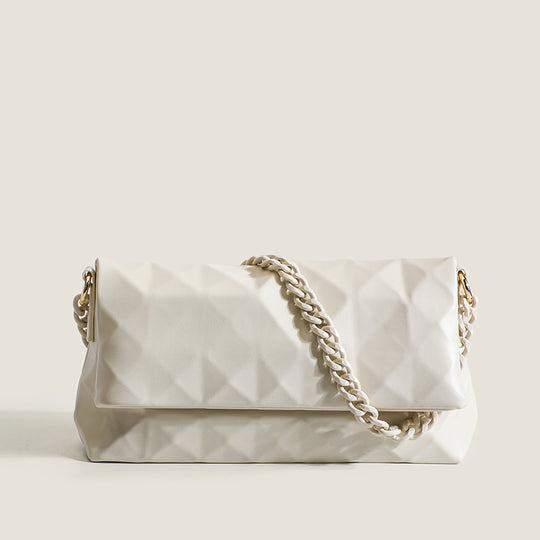 Damen Clutch-Tasche mit elegantem Faltendesign und luxuriösem Kettenriemen Nord Taschen