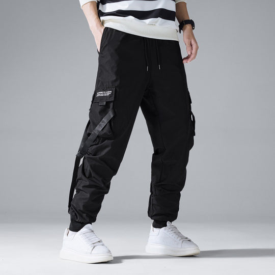 Herren Tech‑Cargo‑Jogger mit taktischen Klappentaschen, verstellbaren Nylonriemen und elastischem Knöchelsaum Nord Taschen