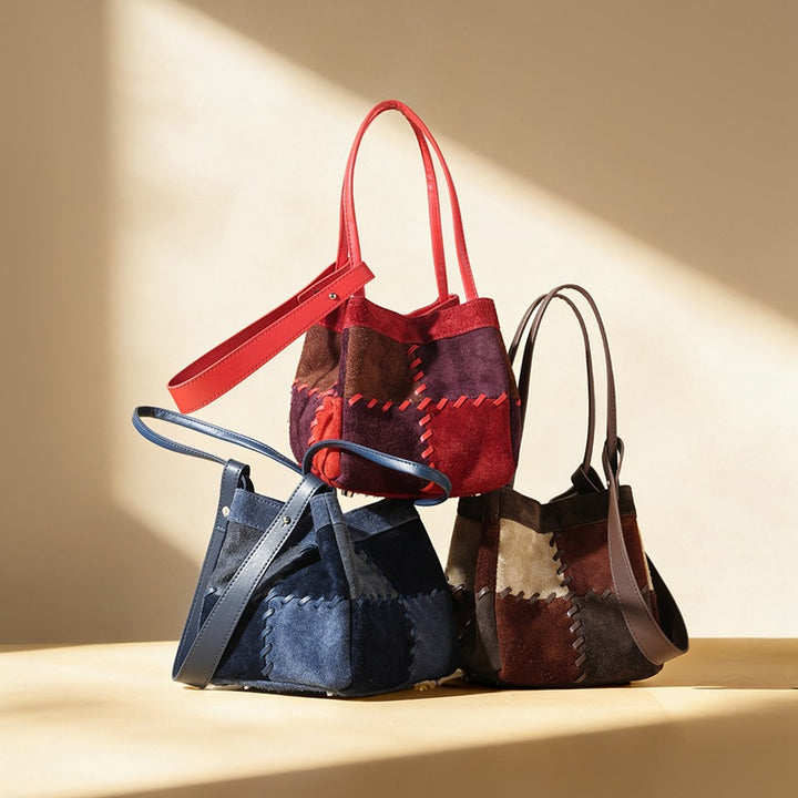 Damen Modische Umhängetasche mit kreativem Patchwork Nord Taschen
