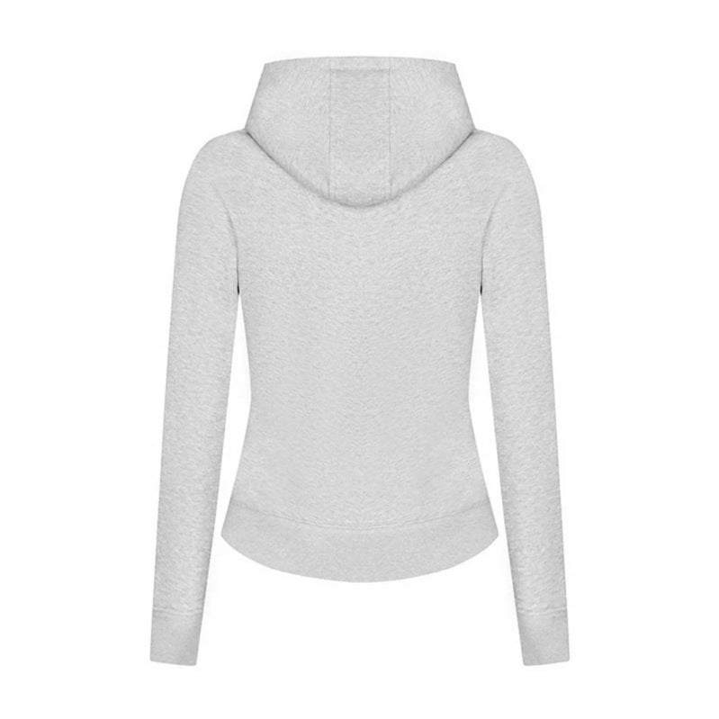 Damen Kapuzen-Sweatjacke mit markantem Zierreißverschluss und Kängurutasche Nord Taschen
