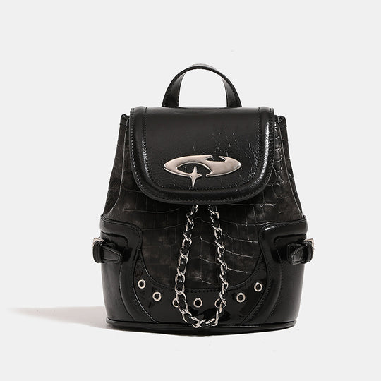 Damen Rucksacktasche mit modischem Kroko-Design und eleganten Metallakzenten Nord Taschen