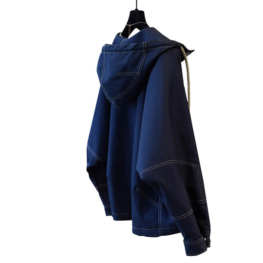 Damen Oversize-Utility-Jacke mit Kapuze, Kordelzug und aufgesetzten Taschen Nord Taschen