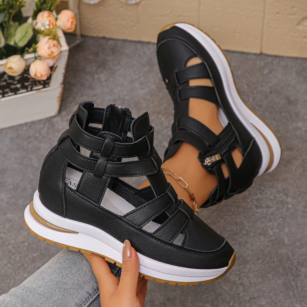 Damen sportive Sneaker-Sandalen mit atmungsaktiven Riemen und rutschfester Sohle