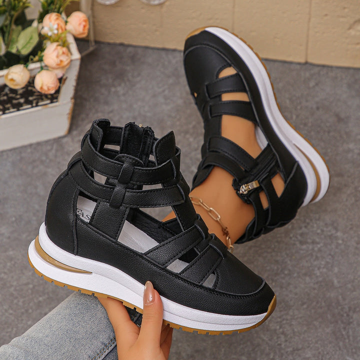 Damen sportive Sneaker-Sandalen mit atmungsaktiven Riemen und rutschfester Sohle