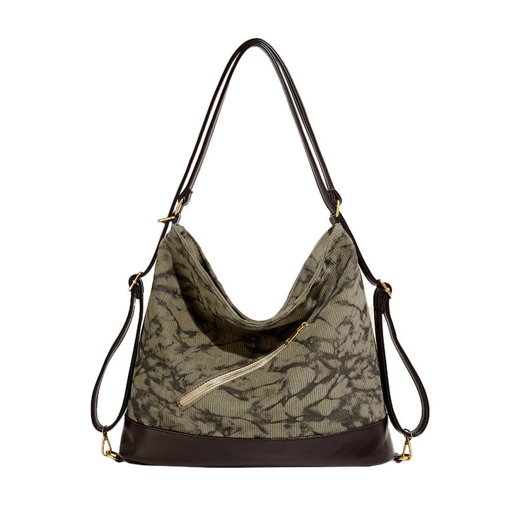Damen Hobo-Tasche aus hochwertigem Baumwollmaterial mit dekorativem Reißverschluss Nord Taschen