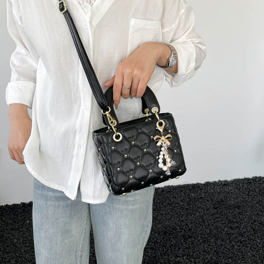 Damen elegante Umhängetasche mit goldenem Verschluss Nord Taschen