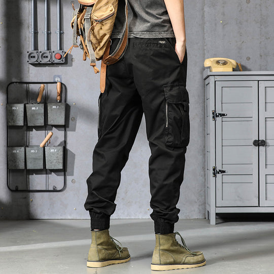 Herren Leichte Tactical-Cargo-Jogginghose mit Tunnelzugbund, Kniepaneelen und Multifunktionstaschen Nord Taschen