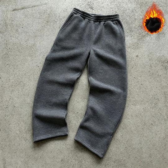 Unisex nan Thermo-Fleece-Jogginghose mit wärmender Innenbeschichtung, elastischem Komfortbund und geradem Bein Nord Taschen
