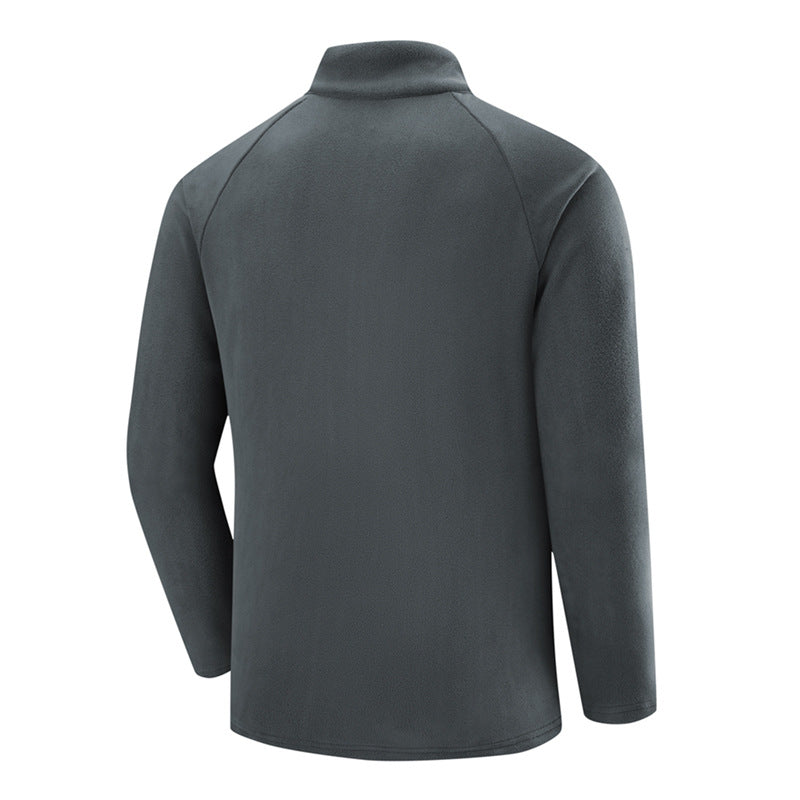 Herren Leichter Performance-Fleecepullover mit Viertel-Reißverschluss und Brusttasche Nord Taschen