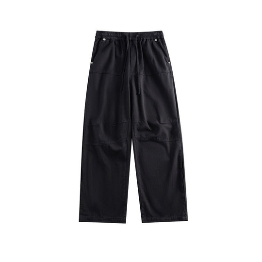 Damen Weite Culotte-Hose im Utility-Stil mit elastischem Bund, Tunnelzug und aufgesetzten Taschen Nord Taschen