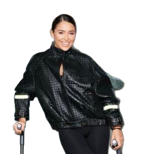 Damen Boxy-Outdoor-Bomberjacke mit hohem Kragen und reflektierenden Bündchen Nord Taschen