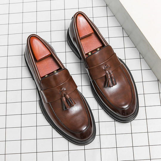 Damen elegante Loafers mit Quasten und hochwertigem Leder
