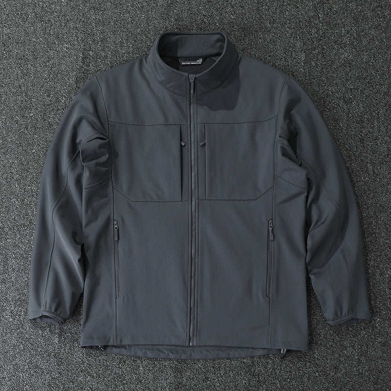 Herren Technische Softshelljacke mit Stehkragen und verdeckten Reißverschlusstaschen Nord Taschen