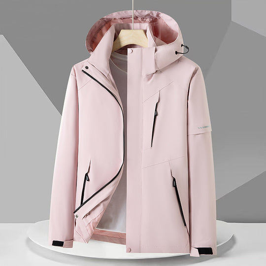 Herren Technische Softshelljacke mit Kapuze, winddichter Membran und Brust-Reißverschlusstasche Nord Taschen