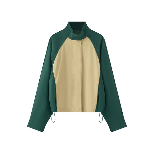 Damen Leichte Funktions-Übergangsjacke im Colorblock‑Design mit Stehkragen und verstellbarem Saum Nord Taschen