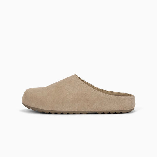 Damen Geschlossene Veloursleder-Pantolette mit gepolstertem Komfortfußbett Nord Taschen
