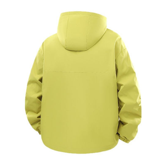 Herren Oversize Utility-Softshelljacke mit Kapuze, wasserabweisender Membran & Reißverschlusstaschen Nord Taschen