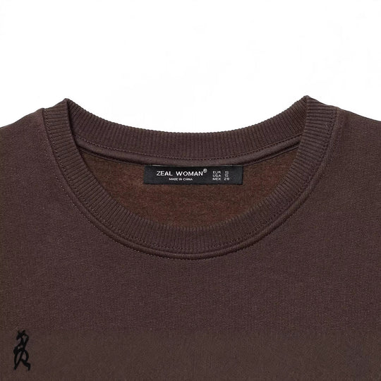Damen weiter Sweatshirt mit dreidimensionaler Schleifen-Applikation und Rippbündchen Nord Taschen