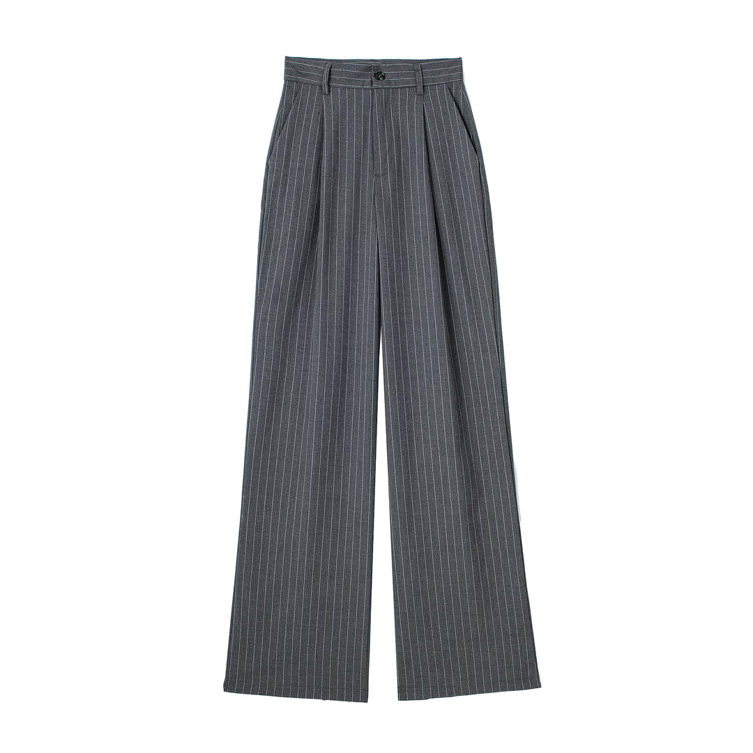 Damen Weite Highwaist-Bundfaltenhose mit Bügelfalte und seitlichen Eingrifftaschen Nord Taschen