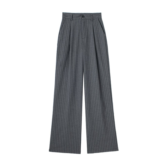 Damen Weite Highwaist-Bundfaltenhose mit Bügelfalte und seitlichen Eingrifftaschen Nord Taschen