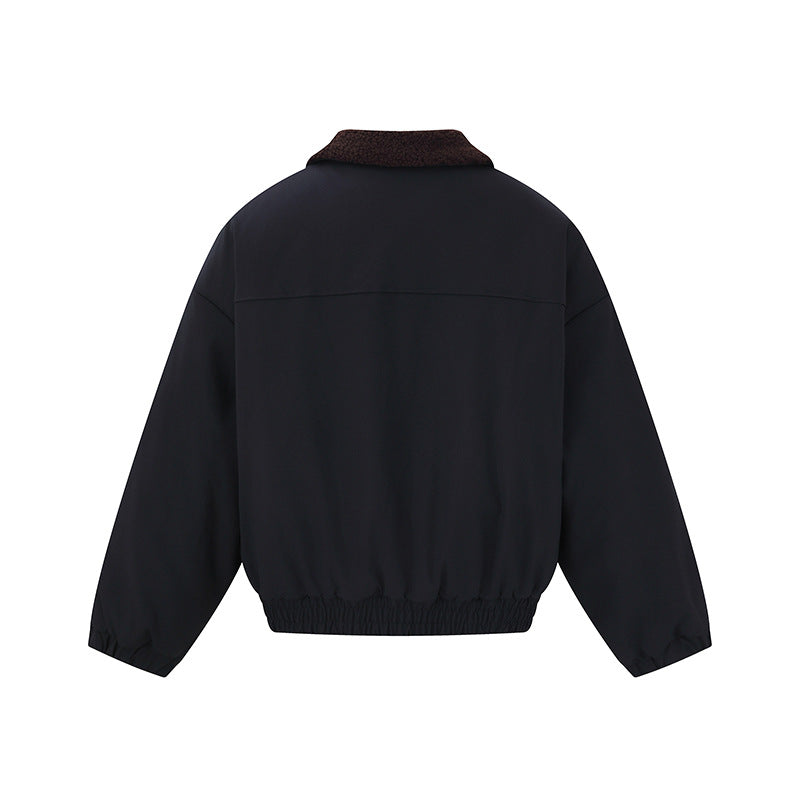Unisex Boxy Blousonjacke mit Teddykragen und elastischem Saum Nord Taschen