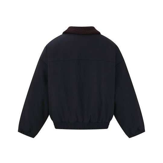 Unisex Boxy Blousonjacke mit Teddykragen und elastischem Saum Nord Taschen