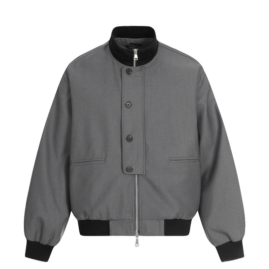 Unisex Kurze Boxy‑Bomberjacke mit verdeckter Reißverschluss‑Front und hohem Rippkragen Nord Taschen