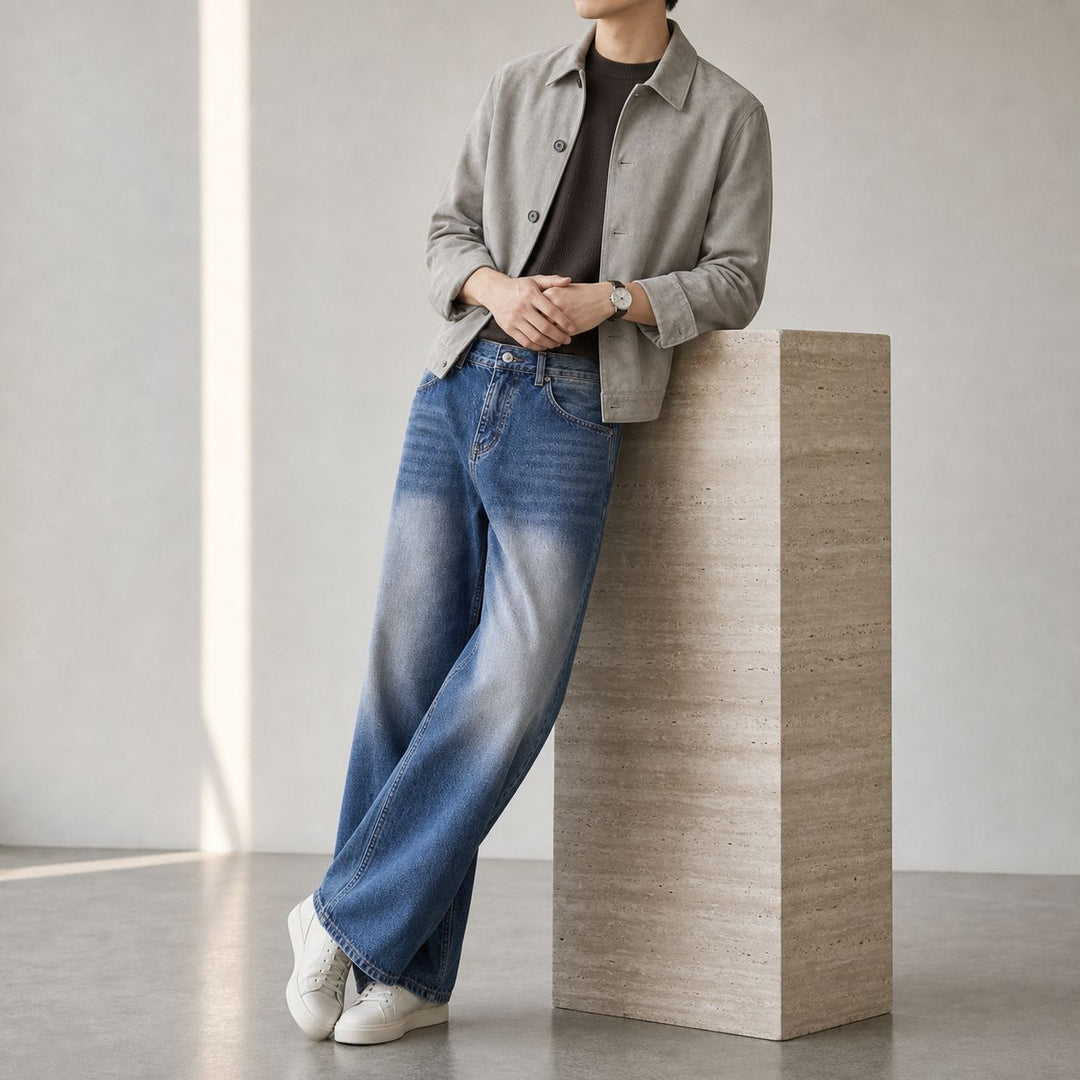 Damen Jeans mit hohem Bund und weitem Bein im Vintage-Look Nord Taschen