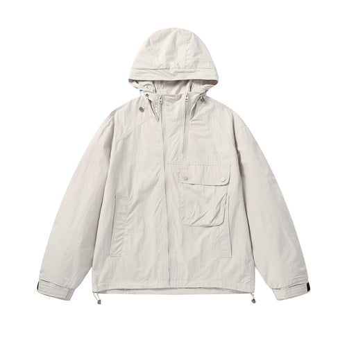 Unisex Leichte technische Kapuzenjacke im Boxy‑Schnitt mit Utility‑Taschen Nord Taschen