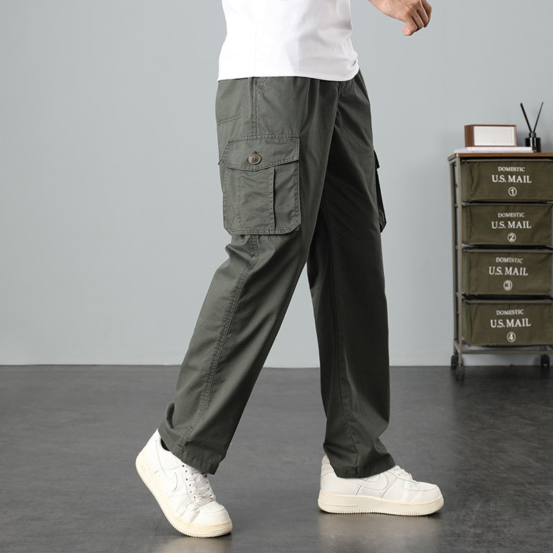 Herren Lässige Canvas-Cargohose mit großen Klappentaschen, Relaxed Fit & verstärkten Nähten Nord Taschen