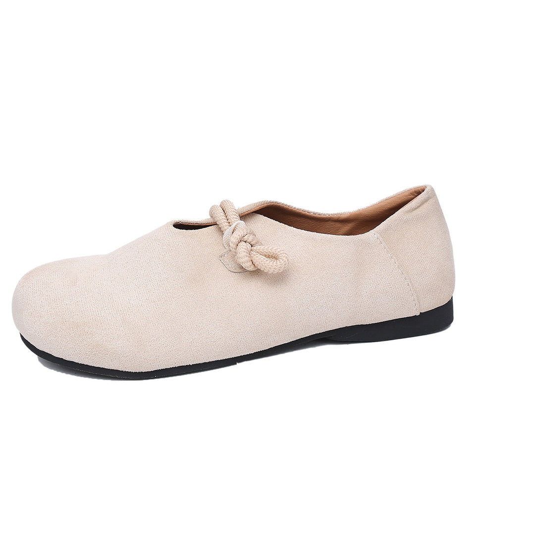 Damen  komfortable Slipper aus Veloursoptik mit dekorativem Knotenriegel und weich gepolstertem Fußbett Nord Taschen