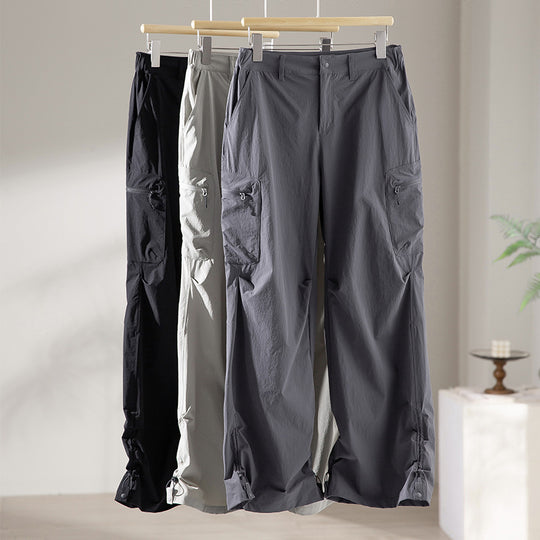 Damen Weite Cargo‑Hose mit verstellbarem Saum und Multifunktions-Taschen Nord Taschen