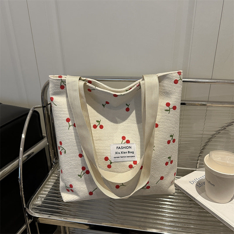 Damen Tragetasche mit fruchtigem Kirschmotiv Nord Taschen