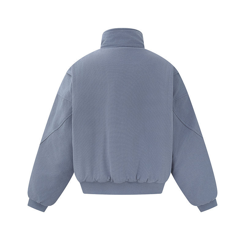 Unisex Boxy-wattierte Kurzjacke mit hochgeschlossenem Stehkragen und minimalistischer Nahtführung Nord Taschen