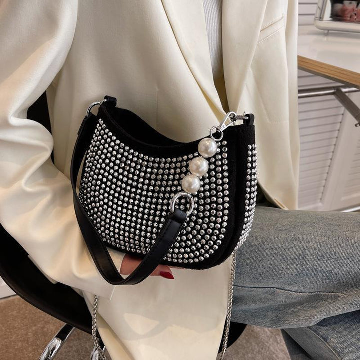 Damen modische Beutelhandtasche mit Perlenakzent Nord Taschen
