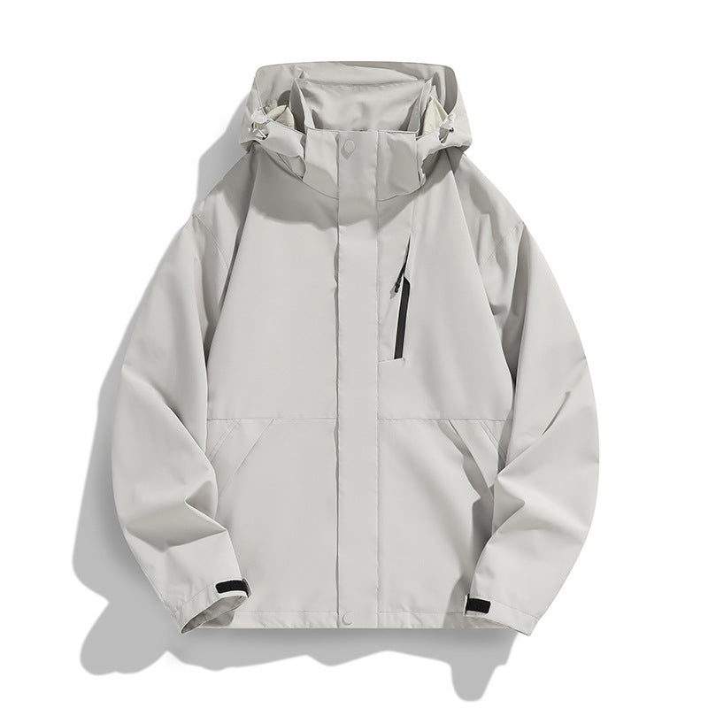 Damen Oversize Softshell-Kapuzenjacke mit Drop-Shoulder, verdeckten Reißverschlüssen und Kordelzug Nord Taschen