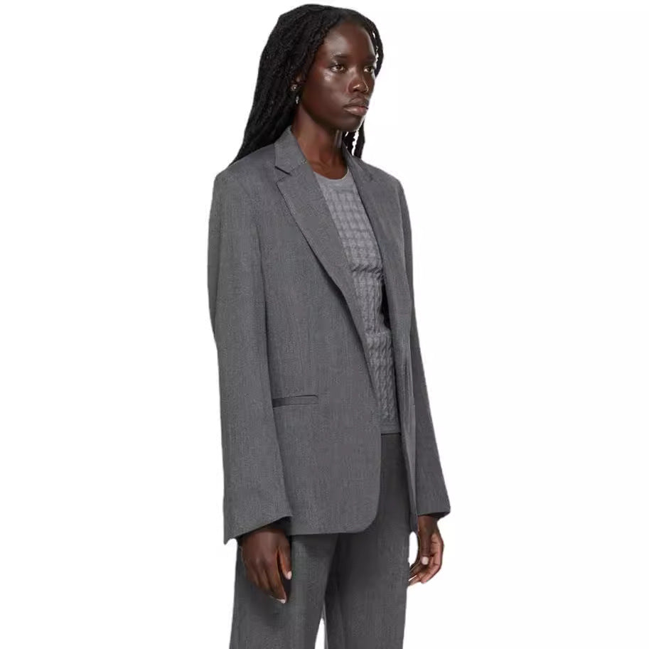 Damen Zweiteiliges Oversize-Blazer‑Set mit weiten Bundfaltenhosen Nord Taschen