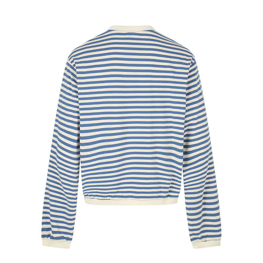 Damen maritimes Streifen-Sweatshirt mit Zierkordeln Nord Taschen