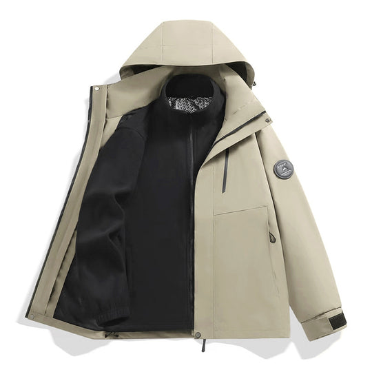 Herren Softshell-Performancejacke mit abnehmbarer Kapuze, verdecktem durchgehendem Reißverschluss und ergonomischem Schnitt Nord Taschen