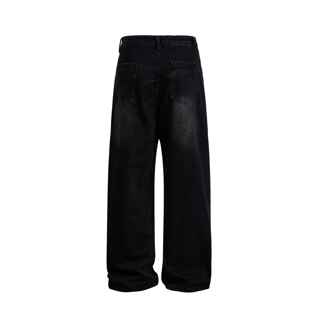 Damen Weite High‑Waist Jeans im Carpenter‑Style mit aufgesetzten Fronttaschen Nord Taschen