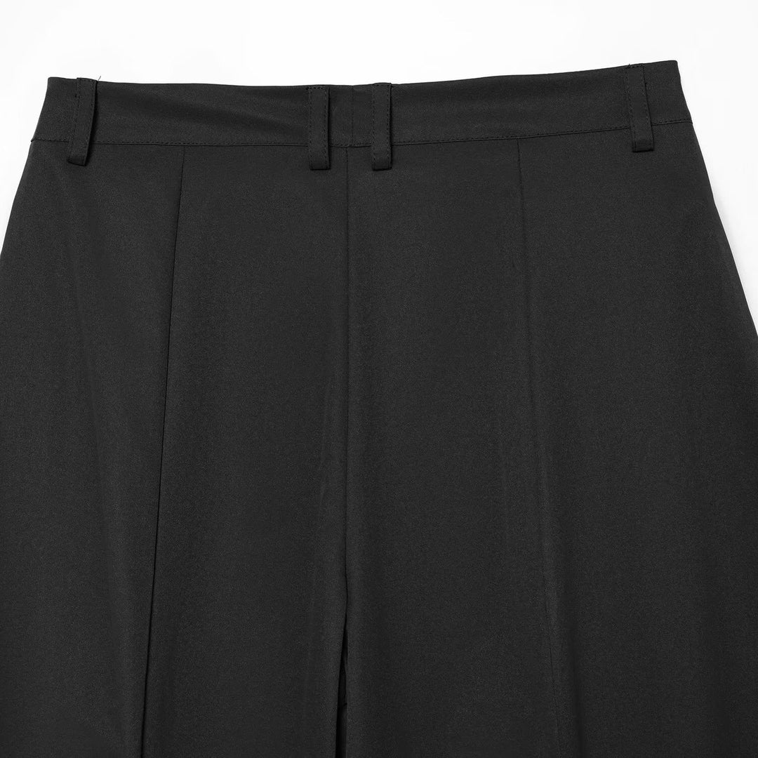 Damen Culotte-Hose mit hoher Taille, markanten Mittelfalten und kastiger Silhouette Nord Taschen