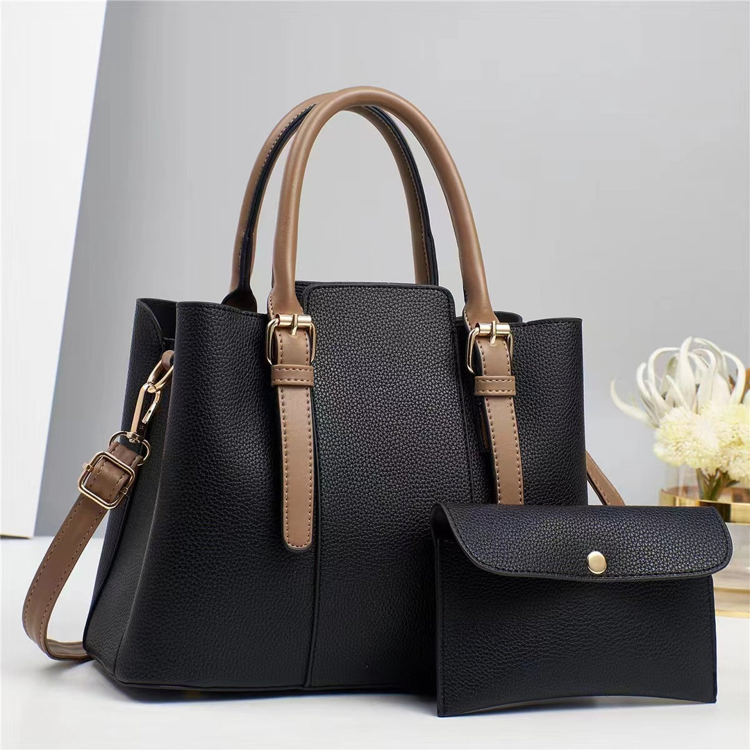 Damen elegante Handtasche mit abnehmbarem Mini-Portemonnaie Nord Taschen