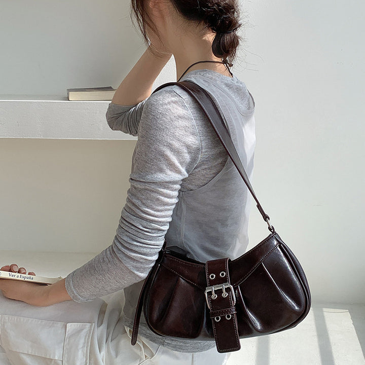 Damen Hobo-Tasche mit elegantem Faltendesign und modernem Gürtelverschluss Nord Taschen